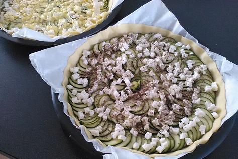 Tarte courgette mozzarella aux herbes de provence 2