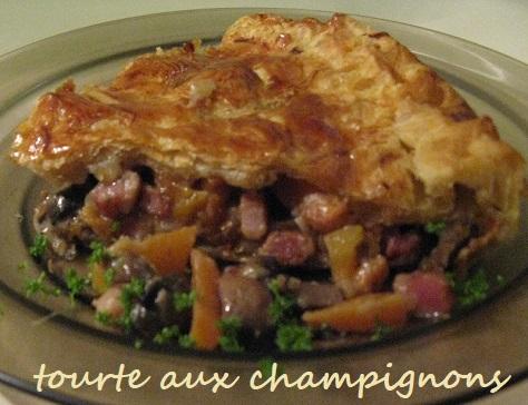Tourte aux champignons de paris