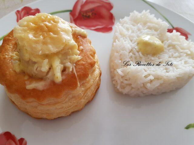 Vol au vent de poulet et bechamel au curry